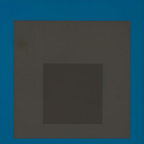 Josef Albers - Hommage an das Quadrat, schwarz, blau . Hohe Auflösung