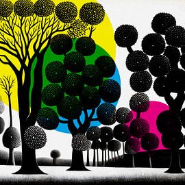 Landscape with CMYK 2 by Artclaud