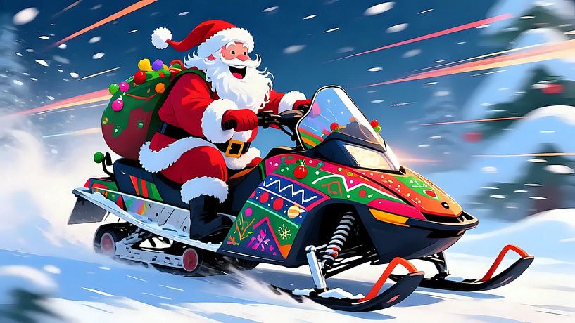 Magic lesson on the snowmobile by Jean Pierre
