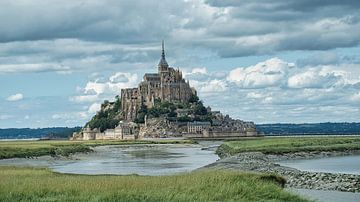 Tidal island of Mont St Michel in Normandy - France. by Gert van Santen