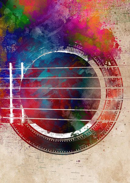 Gitarre 17 Musik Kunst #Gitarre #Musik von JBJart Justyna Jaszke