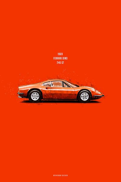 Cars in Colors, Ferrari 246 Dino von Theodor Decker
