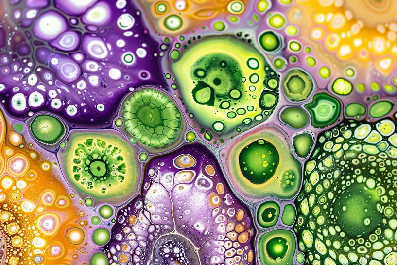 Abstraktes Kunstwerk mit bunten Mustern von Art & Soul Creations