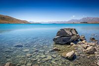 Lake Tekapo op het Zuidereiland van Nieuw-Zeeland