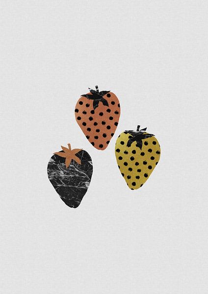Scandinavische aardbeien van Orara Studio