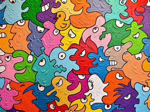 Vivid canvas, hidden duck