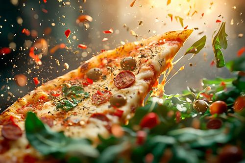 Heerlijke pizza met verse ingrediënten