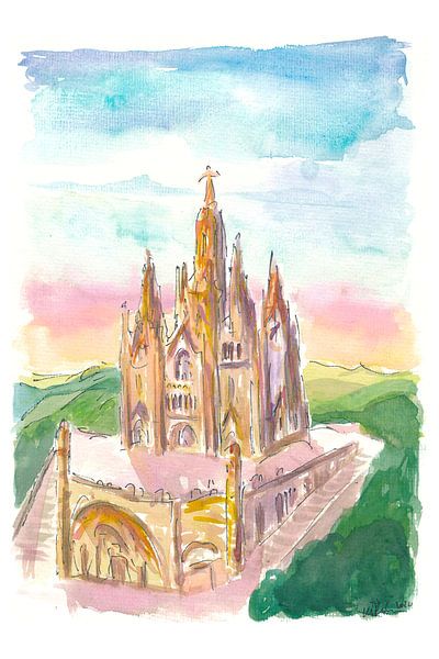 Tibidabo Barcelona Tempel des Heiligsten Herzens Jesu von Markus Bleichner
