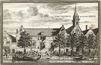 Coenraet Decker, Ansicht des Oude Gasthuis und der dazugehörigen Kirche in Delft, 1678 - 1703 von Atelier Liesjes Miniaturansicht