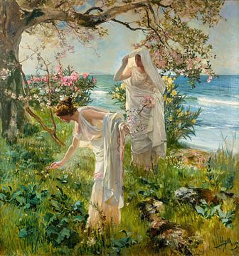 Greek girls on the shore, Joaquín Sorolla