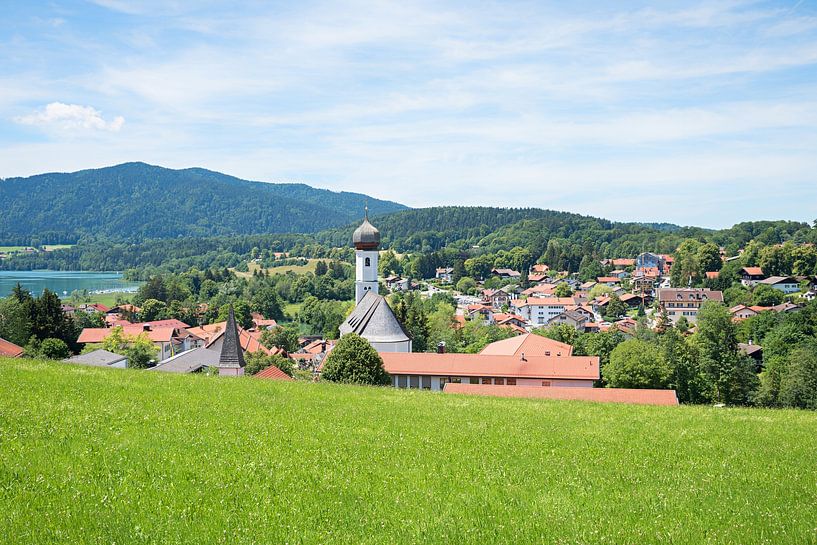 tourist resort Gmund, lake Tegernsee. village view by SusaZoom