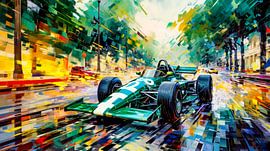 Classic speed through the city by Klaus Tesching - Art-AI