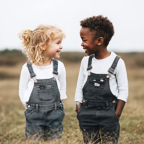Portrait of two toddlers