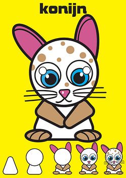 Kinderzimmer Druck Kaninchen