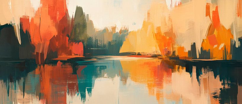 Autumn landscape reflection by Poster Art Shop