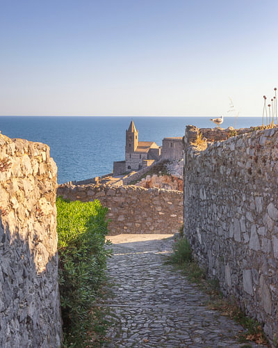 Stone Path to San Pietro Church in Portovenere, Liguria by Stefano Orazzini