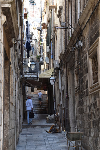 A narrow street with steps in Dubrovnik 3