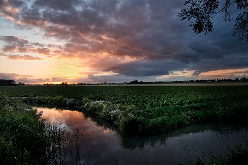 Schöne Luft über dem Polder