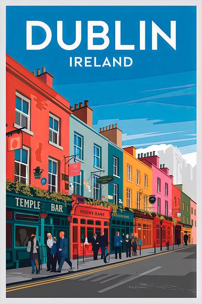 Dublin, Ireland. by Poster Art Shop