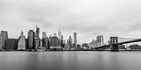 Skyline Lower Manhattan (schwarz-weiß) von Natascha Velzel Miniaturansicht
