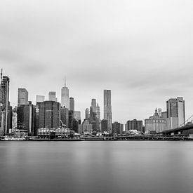 Skyline Lower Manhattan (zwart/wit) van Natascha Velzel