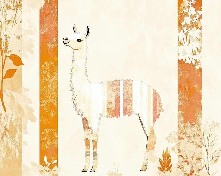 Lama met strepen van Zen en Meer