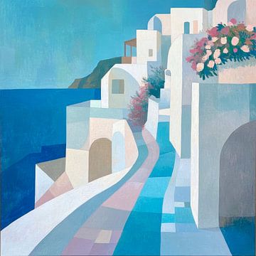 Santorini coastal path by Poster Art Shop