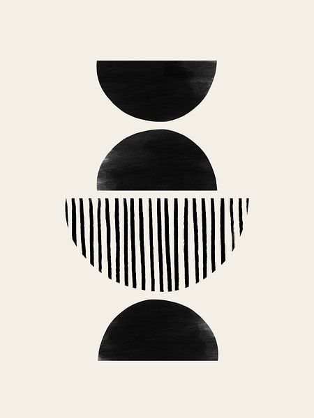 Rayures d'équilibre NO.2 | Noir par Bohomadic Studio