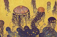 Kwallen droom in de stijl van Gustav Klimt van Whale & Sons thumbnail