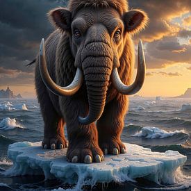 AURORIS – Das Mammut auf einer Eisscholle bei Sonnenuntergang von INFERAURUM