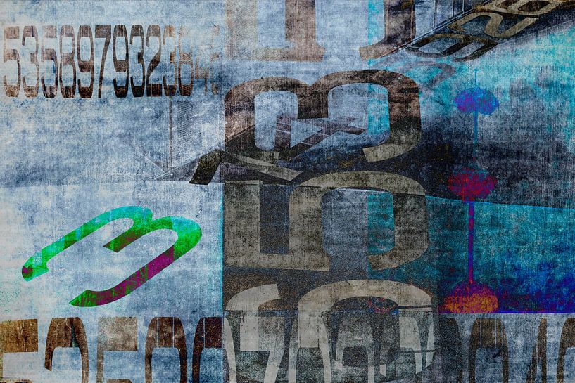 Urban Graphics. Blue and green. by Alie Ekkelenkamp