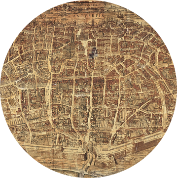 Kaart van Antwerpen, Virgilius Bononiensis en Gillis Coppens van Diest