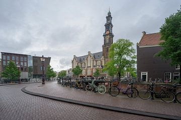 Westerkerk gesehen von der Bloemgracht in Amsterdam von Peter Bartelings