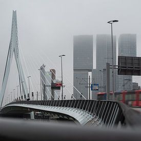 Rotterdam in the rain by Mark de Groot