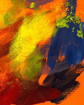A Sunny Day Abstract Acrylic Painting by Karen Kaspar