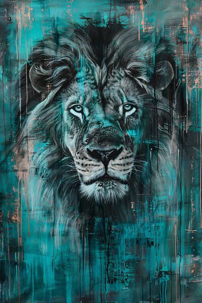 Realistic painting of a majestic lion by Art & Soul Creations