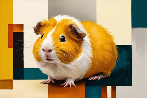 Cavia met geometrische vormen