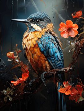 Zittende schoonheid | IJsvogel van Eva Lee