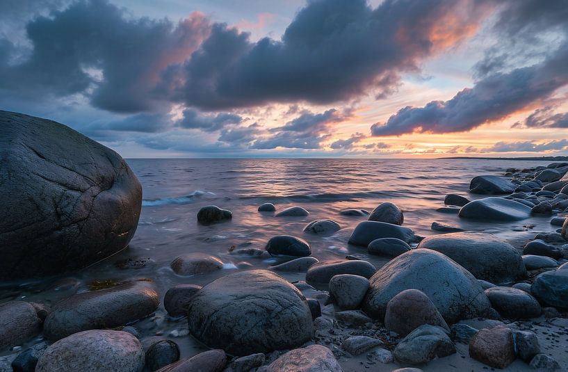 Wandeling op het strand van fernlichtsicht