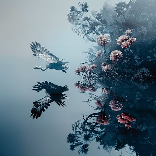 Delicate Floral Flight