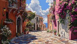Sicily street artistic panorama by TheXclusive Art