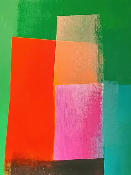 vert, rose et rouge par Franka Poulain