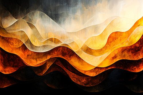 Gelaagde abstracte golvende lijnen