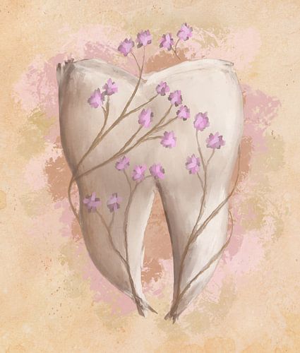 Tanden schilderen. Tandarts, tandtechnicus, tandheelkunde, tandartspraktijk