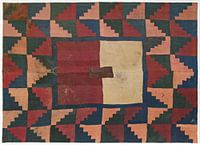 Pré-Columbiaans Nazca textiel uit Peru met rituele doeleinden.