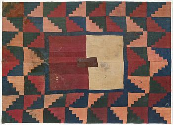 Pre-Columbian Nazca textiles from Peru with ritual purposes.