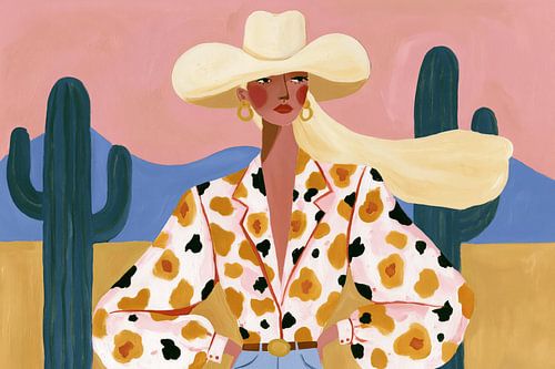 Cool cowgirl in the desert by Carla Van Iersel