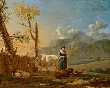 Landscape with shepherdess, Karel Dujardin