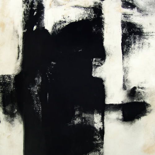 Abstract in black and white "Wabi sabi"