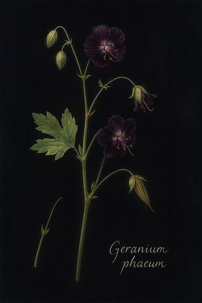 Storchblume dunkel - Geranium phaeum von Bert Quaedvlieg